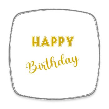 ALLES GUTE ZUM GEBURTSTAG, ALLES GUTE ZUM GEBURTSTAG, GEBURTSTAG, GEBURTSTAG - Viereckiger Kühlschrankmagnet - Weiß - Vorne
