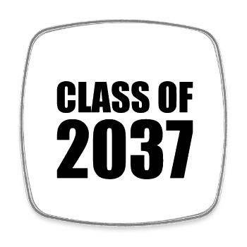 Class of 2037 - Square fridge magnet - white - Front