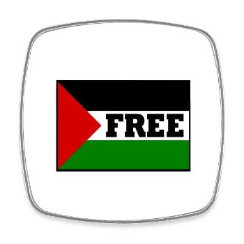 Free palestine - Square fridge magnet - white - Front