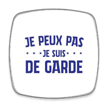 I CAN'T I'M ON CALL QUOTES - Square fridge magnet - white - Front