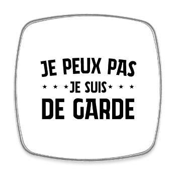 I CAN'T I'M ON CALL QUOTES - Square fridge magnet - white - Front