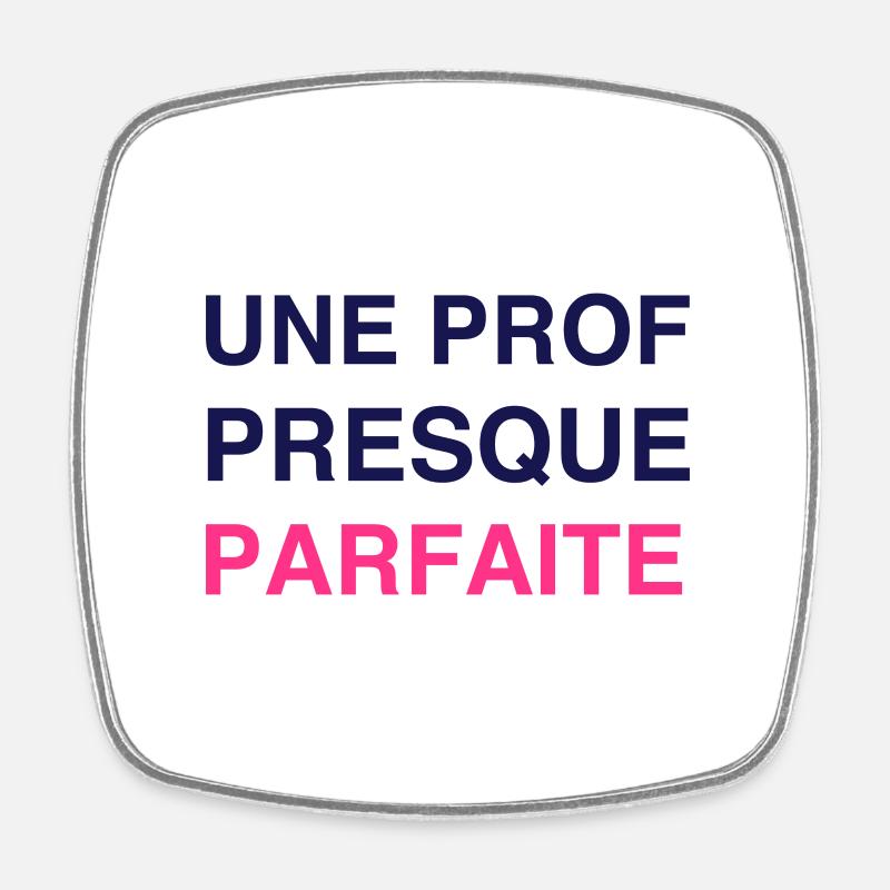 Ecole / Prof / Instit / Professeur / Maîtresse - Magnet carré - blanc