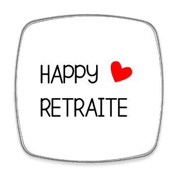 retirement. HAPPY RETIREMENT. HAPPY RETIREMENT - Square fridge magnet - white - Front
