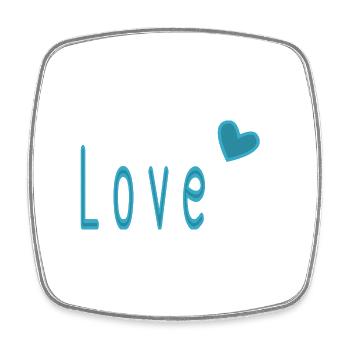 VALENTINSTAG. ICH LIEBE DICH. ICH LIEBE DICH. LIEBE. LIEBE - Viereckiger Kühlschrankmagnet - Weiß - Vorne