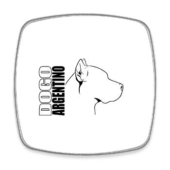 Dogue Argentino Profil Chiens Chien Wilsigns - Magnet carré - blanc - Devant