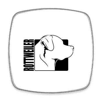 Rottweiler Profil Chiens Chien Wilsigns - Magnet carré - blanc - Devant