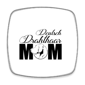 Allemand à poil dur profil maman chiens chien Wilsigns - Magnet carré - blanc - Devant