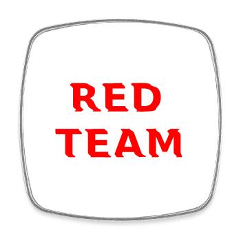 Red Team - Viereckiger Kühlschrankmagnet - Weiß - Vorne