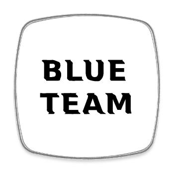 Blue Team black - Viereckiger Kühlschrankmagnet - Weiß - Vorne