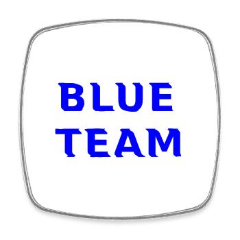 Blue Team - Viereckiger Kühlschrankmagnet - Weiß - Vorne