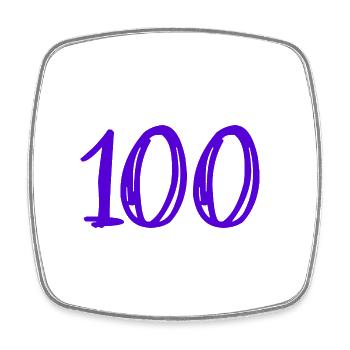 100 YEARS. 100th ANNIVERSARY. BIRTHDAY 100 YEARS. - Square fridge magnet - white - Front