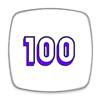 100 YEARS. 100th ANNIVERSARY. BIRTHDAY 100 YEARS. - Square fridge magnet - white - Front