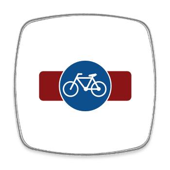 Fahrrad - Viereckiger Kühlschrankmagnet - Weiß - Vorne