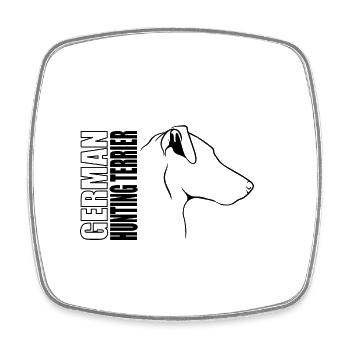 German Hunting Terrier Profile Dogs Dog Wilsigns - Square fridge magnet - white - Front