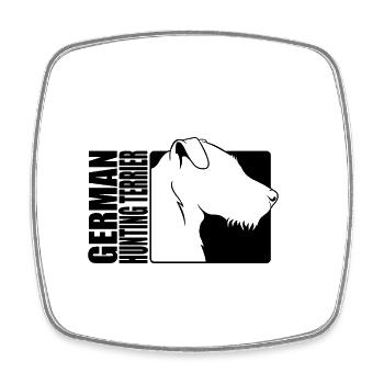 German Hunting Terrier Profile Dogs Dog Wilsigns - Square fridge magnet - white - Front