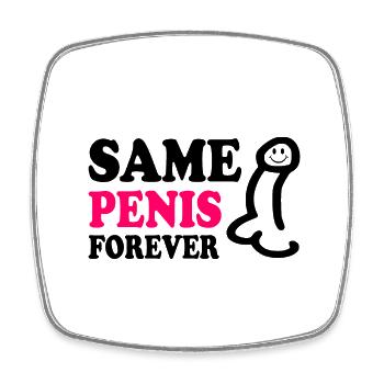 Same penis forever - Viereckiger Kühlschrankmagnet - Weiß - Vorne