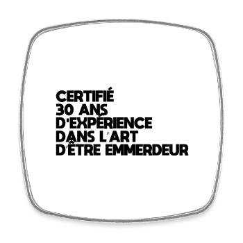 30 years - Square fridge magnet - white - Front