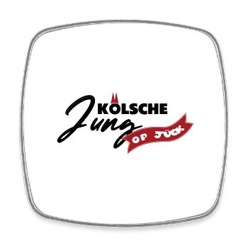 Kölsche Jung op Jück - Viereckiger Kühlschrankmagnet - Weiß - Vorne