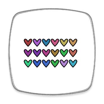 HEART. HEARTS. VALENTINE'S DAY. LOVE. LOVE. HEART - Square fridge magnet - white - Front