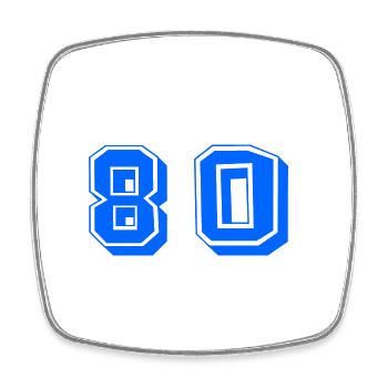 80 YEARS. 80th ANNIVERSARY. ANNIVERSARY 80 YEARS. 80 - Square fridge magnet - white - Front