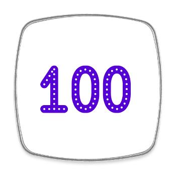 100 YEARS. 100th ANNIVERSARY. BIRTHDAY 100 YEARS. - Square fridge magnet - white - Front