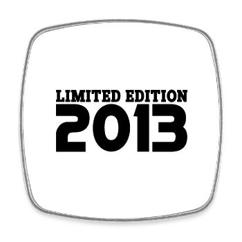 Born in 2013 - Vintage 2013 Retro Birthday - Square fridge magnet - white - Front