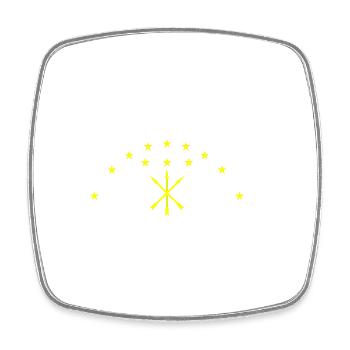 Circassian flag - Viereckiger Kühlschrankmagnet - Weiß - Vorne