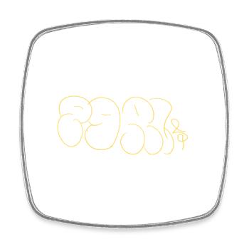 Paris - Square fridge magnet - white - Front