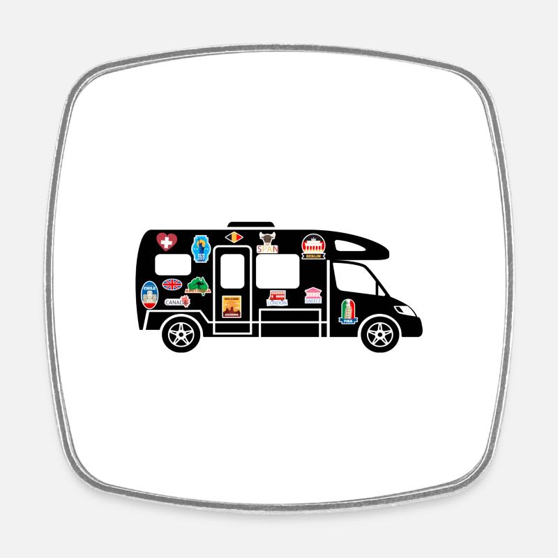 Profilé avec Stickers - Magnet carré - blanc