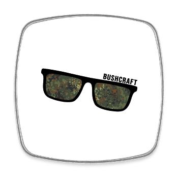 bushcraft militär wildcamping survival adventure - Viereckiger Kühlschrankmagnet - Weiß - Vorne