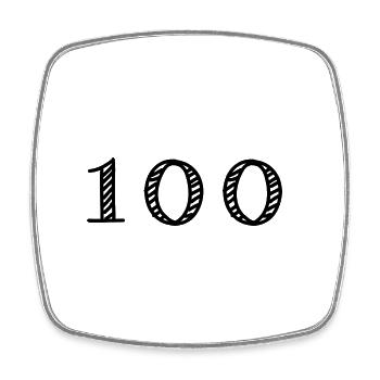 100 YEARS. 100th ANNIVERSARY. ANNIVERSARY 100 YEARS. - Square fridge magnet - white - Front