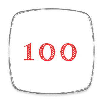 100 YEARS. 100th ANNIVERSARY. ANNIVERSARY 100 YEARS. - Square fridge magnet - white - Front