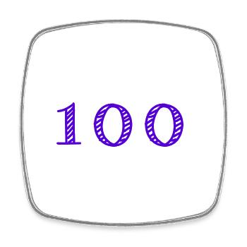 100 YEARS. 100th ANNIVERSARY. BIRTHDAY 100 YEARS. - Square fridge magnet - white - Front