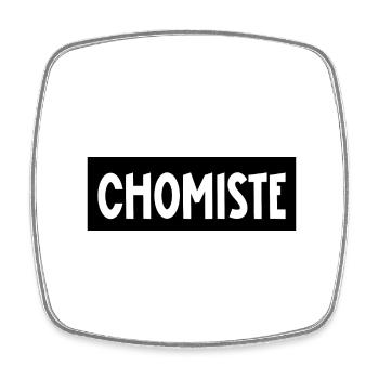 chomiste - Magnet carré - blanc - Devant
