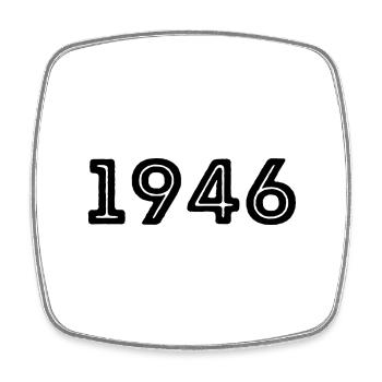 Sport year of birth 1946 - Square fridge magnet - white - Front