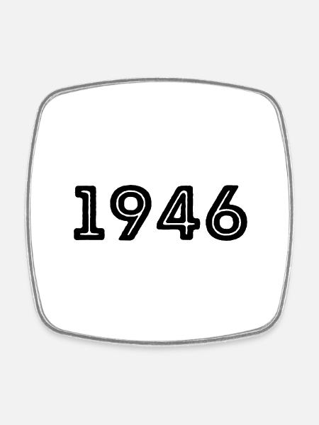 Sport Jahrgang 1946 - Viereckiger Kühlschrankmagnet - Weiß
