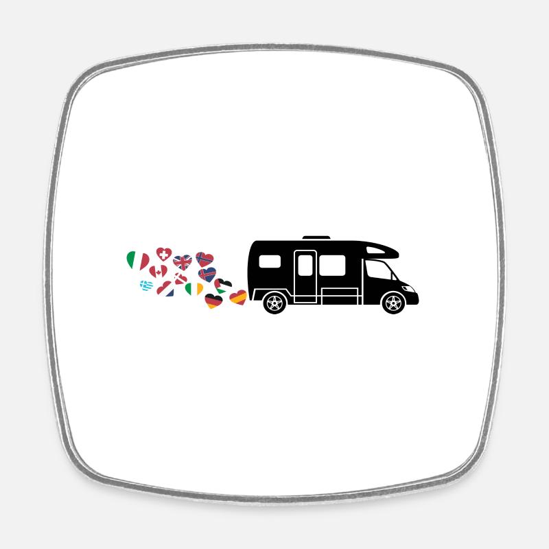 Profilé Road trip lover - Magnet carré - blanc