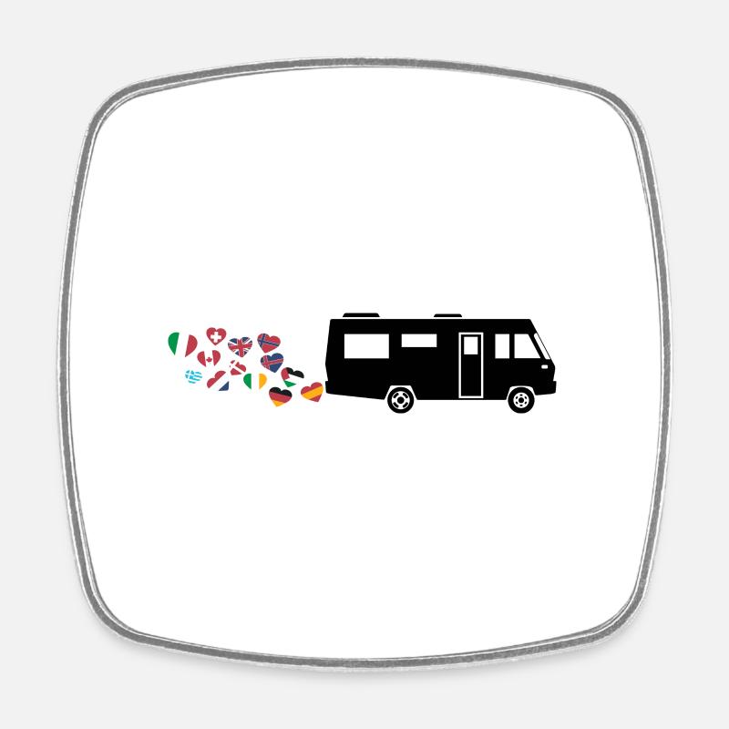 Intégral Road trip lover - Magnet carré - blanc