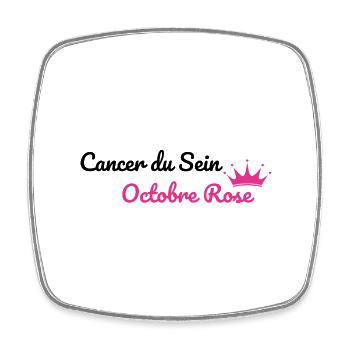 Breast Cancer Pink October - Square fridge magnet - white - Front