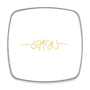 Gift idea for Aarau residents - Square fridge magnet - white - Front