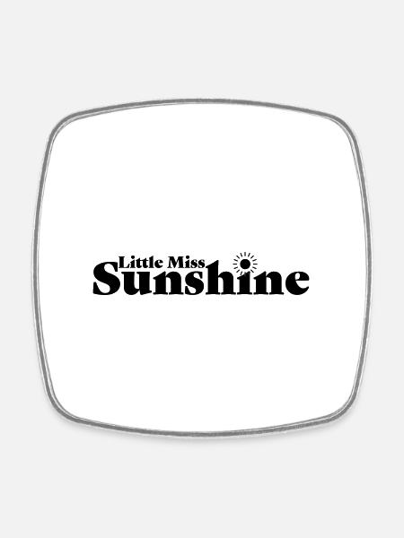 Little Miss Sunshine - Square fridge magnet - white