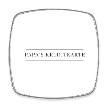 Papas Kreditkarte - Viereckiger Kühlschrankmagnet - Weiß - Vorne