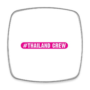 Thailand Crew - Viereckiger Kühlschrankmagnet - Weiß - Vorne