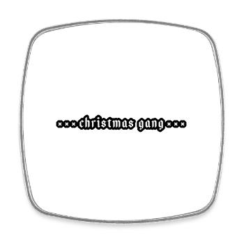 Christmas Gang Weihnachten Team - Viereckiger Kühlschrankmagnet - Weiß - Vorne