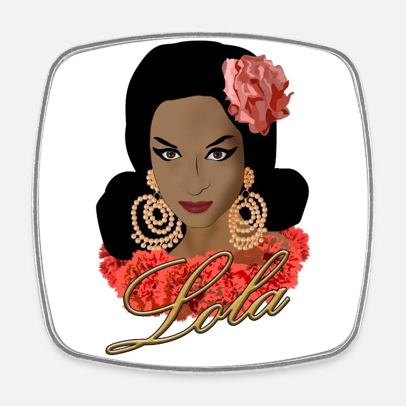 Lola - Square fridge magnet - white