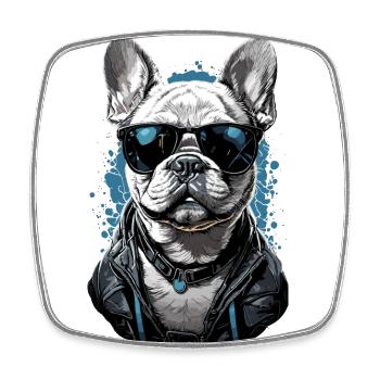 French Bulldog Dog Dog Lover Design - Magnet carré - blanc - Devant