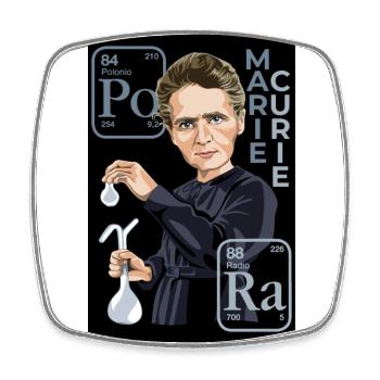 Marie Curie - Magnet carré - blanc - Devant