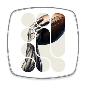 Strength of Rugby - Square fridge magnet - white - Front