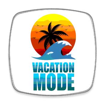 Vacation Mode - Square fridge magnet - white - Front