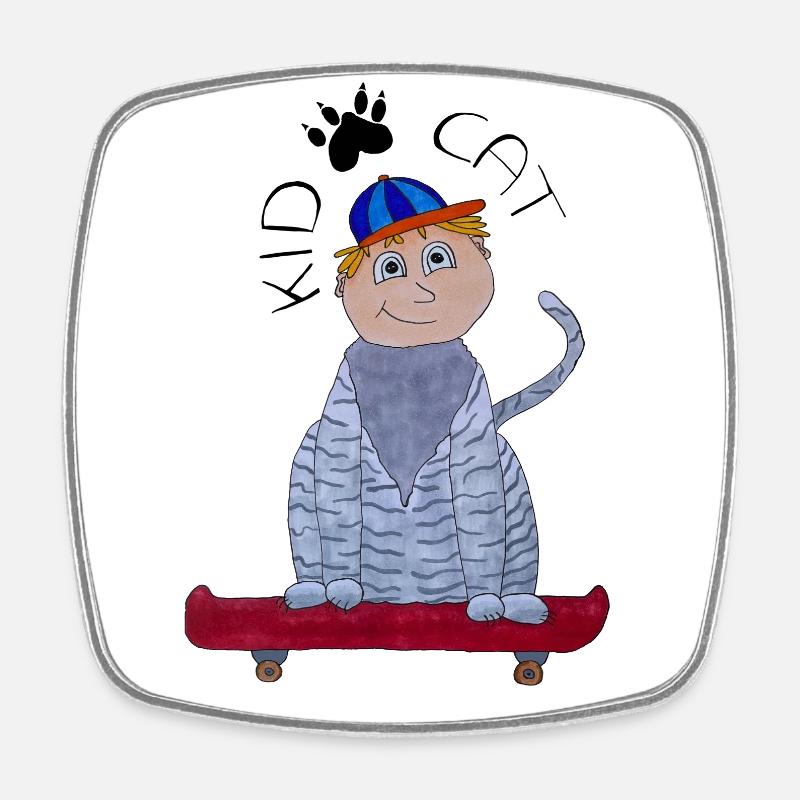 KidCat - Magnet carré - blanc